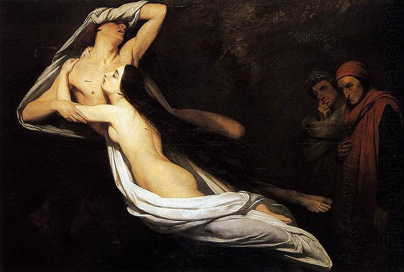 The Ghosts of Paolo and Francesca Appear to Dante and Virgil, Ary Scheffer